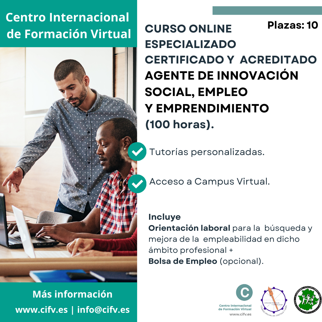 AGENTE INNOVACION SOCIAL EMPLEO EMPRENDIMIENTO CURSO ONLINE