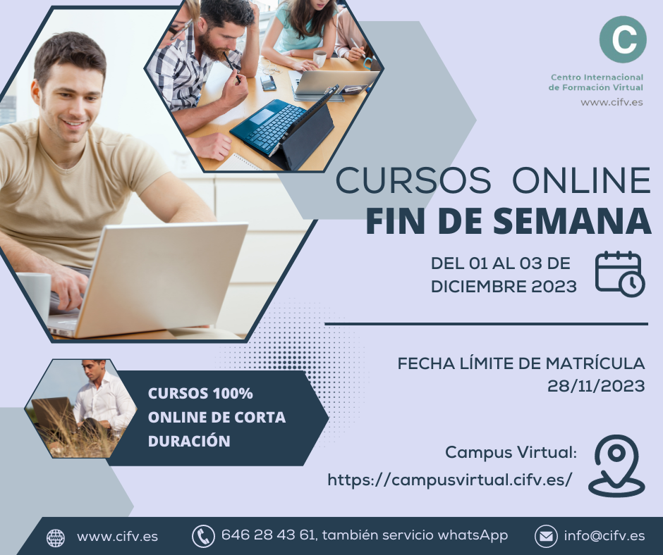 CURSOS ONLINE FIN DE SEMANA 0103DIC