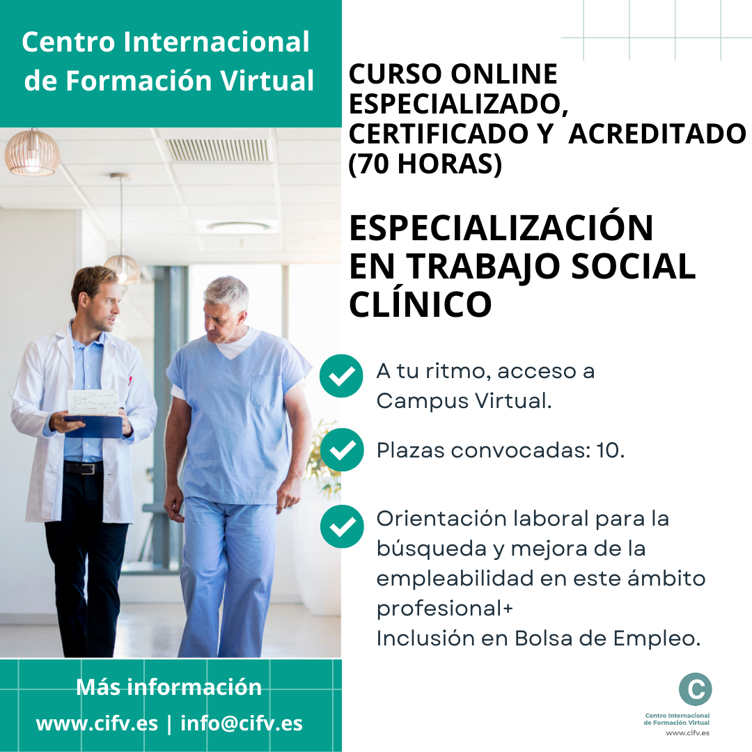 curso online especializacion trabajo social clinico 